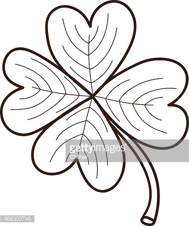 379x453 Sketch Clover Leaf Isolated On Premium Clipart
