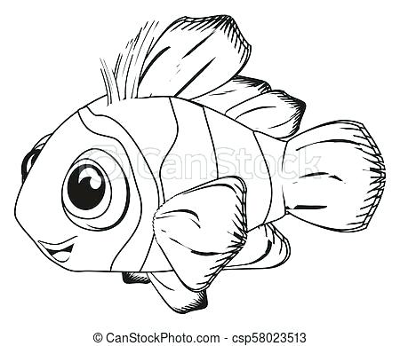 450x390 how to draw a cartoon clown fish nip