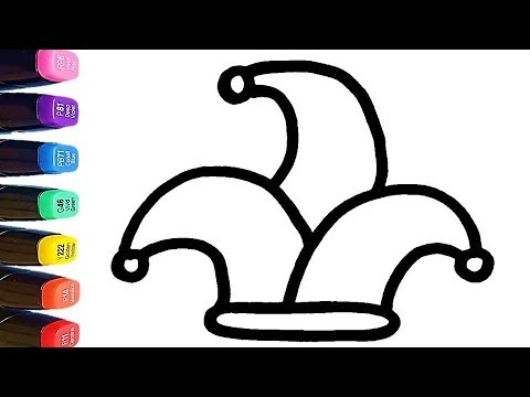 480x360 Clown Hat Drawing Coloring For Kids