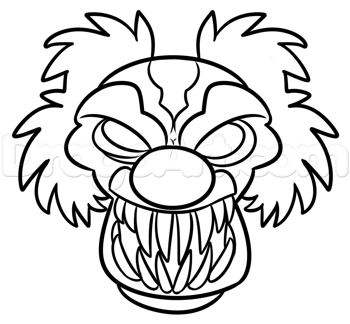 Clown Face Drawing Free download on ClipArtMag