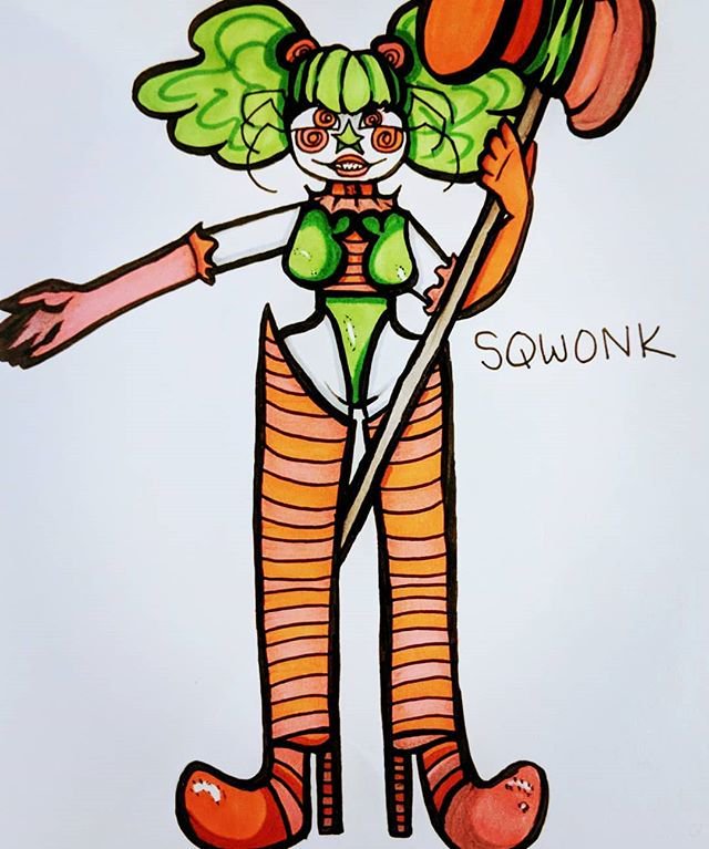 640x767 Del Apfelberg On Twitter I Made A Cute Clown Named Sqwonk Who