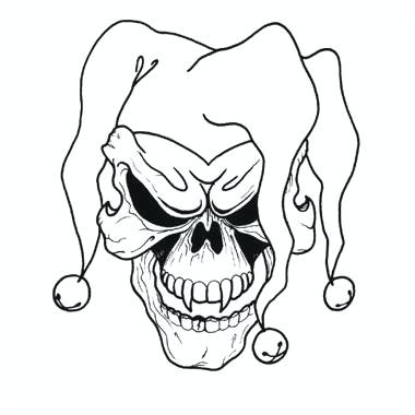 380x380 Evil Clown Drawing Evil Clown Drawings Step