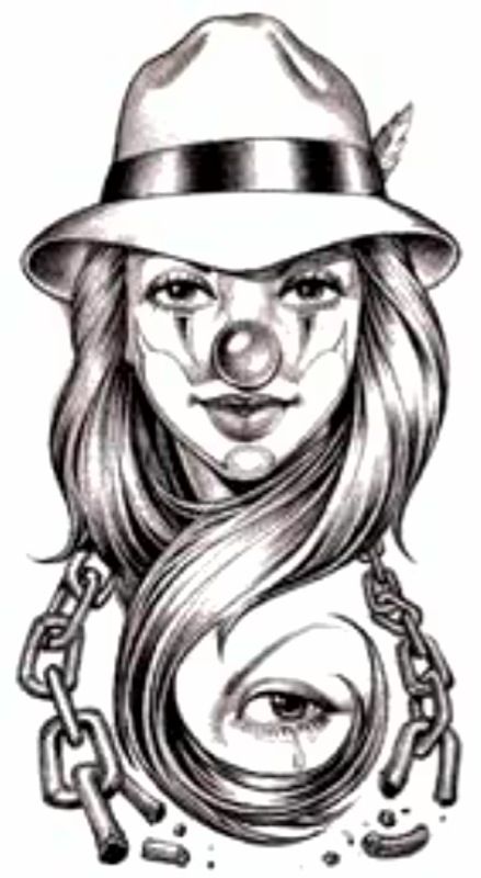 439x800 A Tattoo Clown Tattoo, Tattoo Designs
