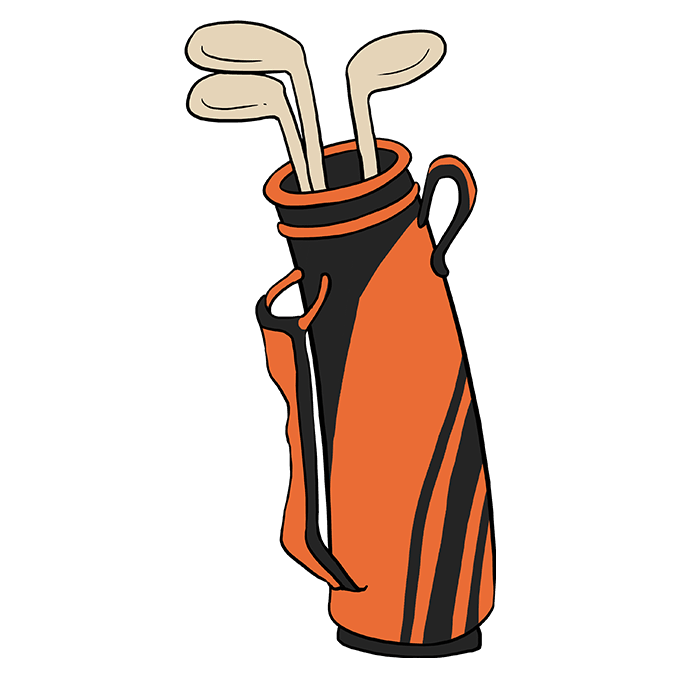 680x678 How To Draw A Golf Club Bag