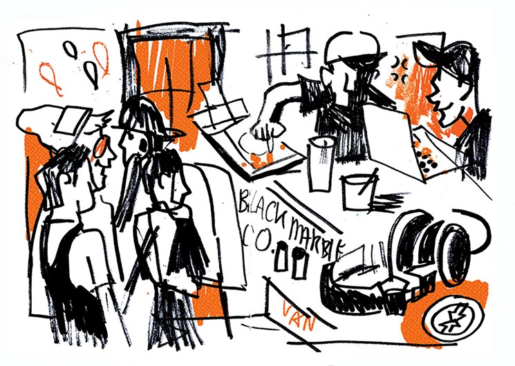 745x530 Van Jazmin's Live Action Art Captures The Energy Of The L A Club