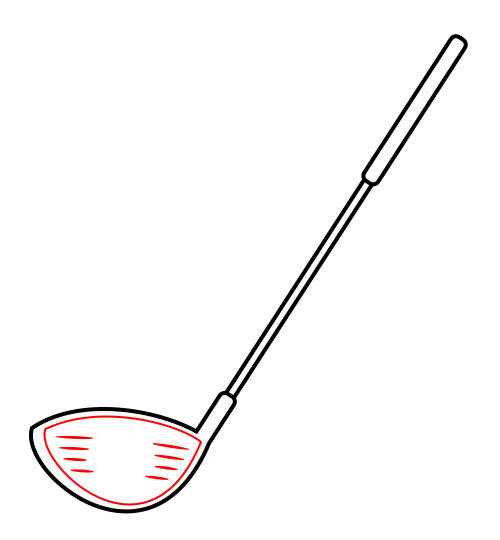 500x540 Drawing A Cartoon Golf Club
