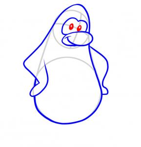 289x302 Draw Club Penguin, Step