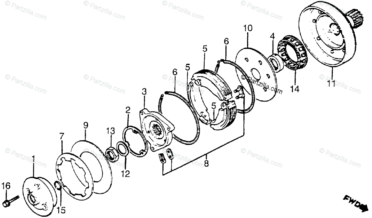 1200x704 honda atv oem parts diagram for one way clutch