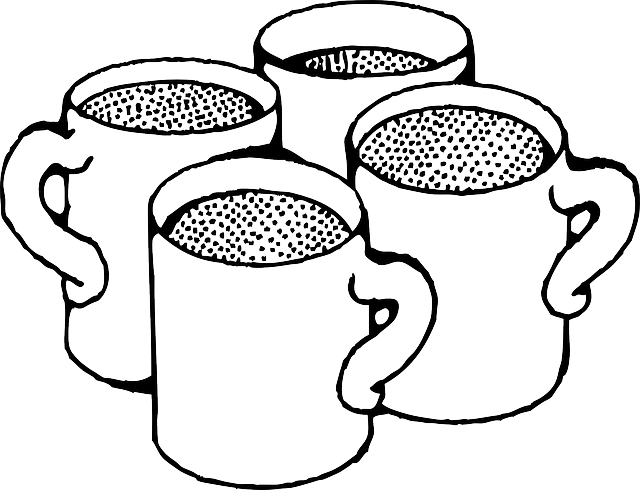 640x490 Black, Outline, Drawing, Cup, White, Cartoon, Hot, Free Clipart