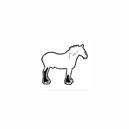 500x500 Clydesdale Horse Vinyl Decal