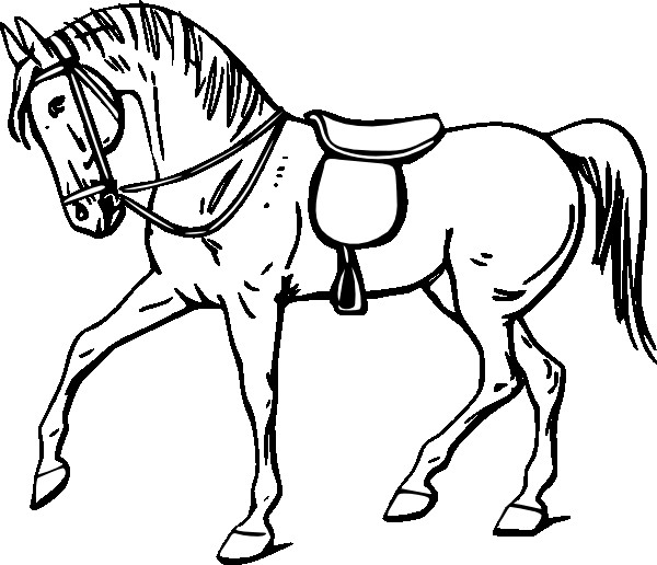 600x516 Black And White Horse Drawings Horse Line Drawing Clip Art