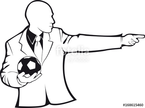 500x374 Coach With A Soccer Ball Stock Image And Royalty Free Vector