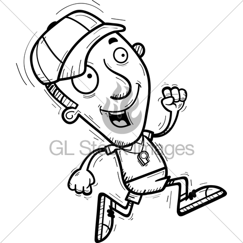 500x500 Cartoon Man Coach Running Gl Stock Images