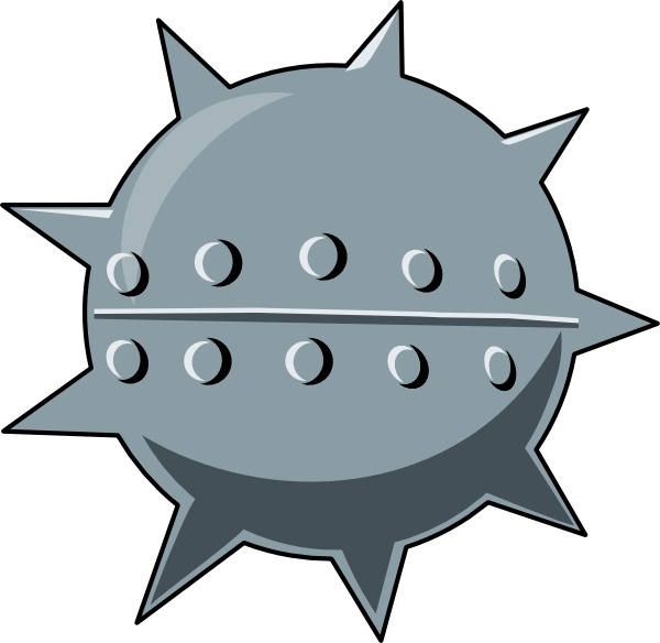 600x584 Cartoon Sea Mine Clip Art Free Vector In Open Office Drawing