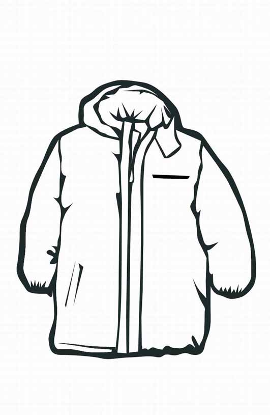 531x815 Coat Drawing Snow Jacket For Free Download