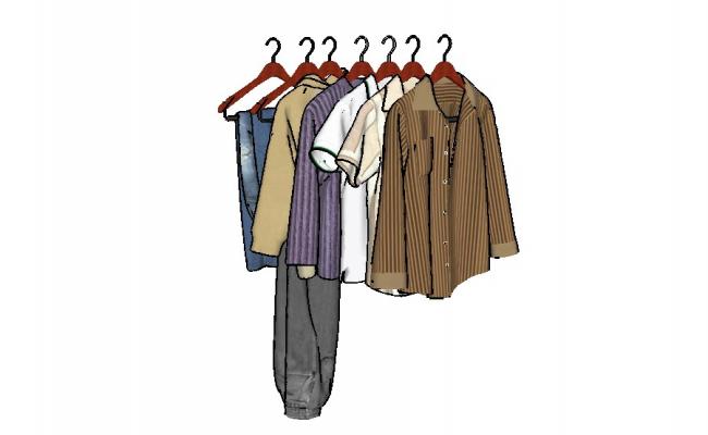 650x400 dynamic multiple clothes and coat blocks cad drawing details