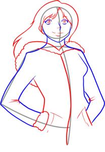 208x302 How To Draw A Coat, Step