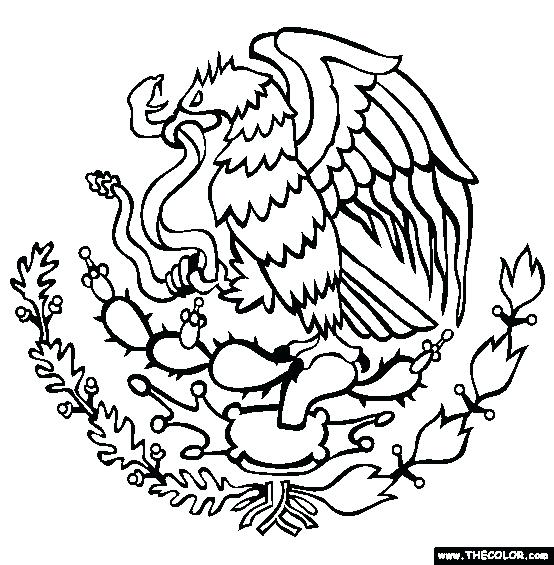 554x565 Mexican Flag Coloring Pages Drawing