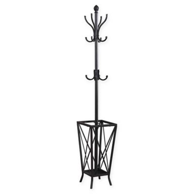 400x400 Metal Coat Rack With Umbrella Holder In Dark Grey