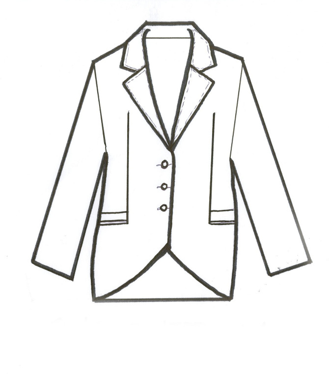 670x769 Tuxedo Drawing Technical For Free Download