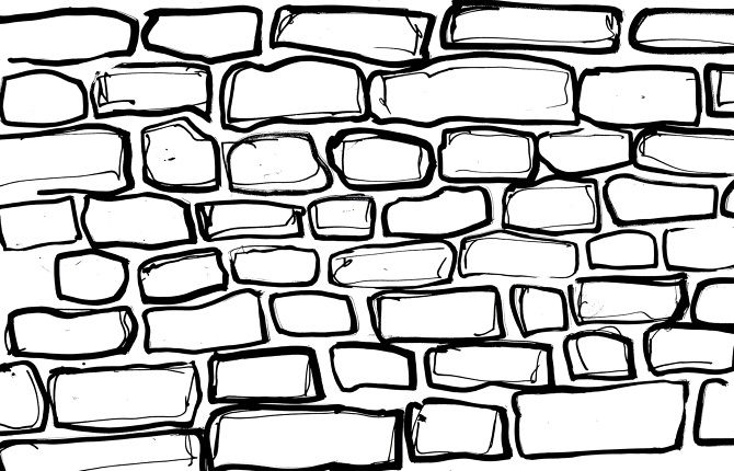 670x430 Ideas For The House Brick Wall Drawing