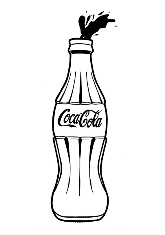 570x809 Coke Drawing Free Download