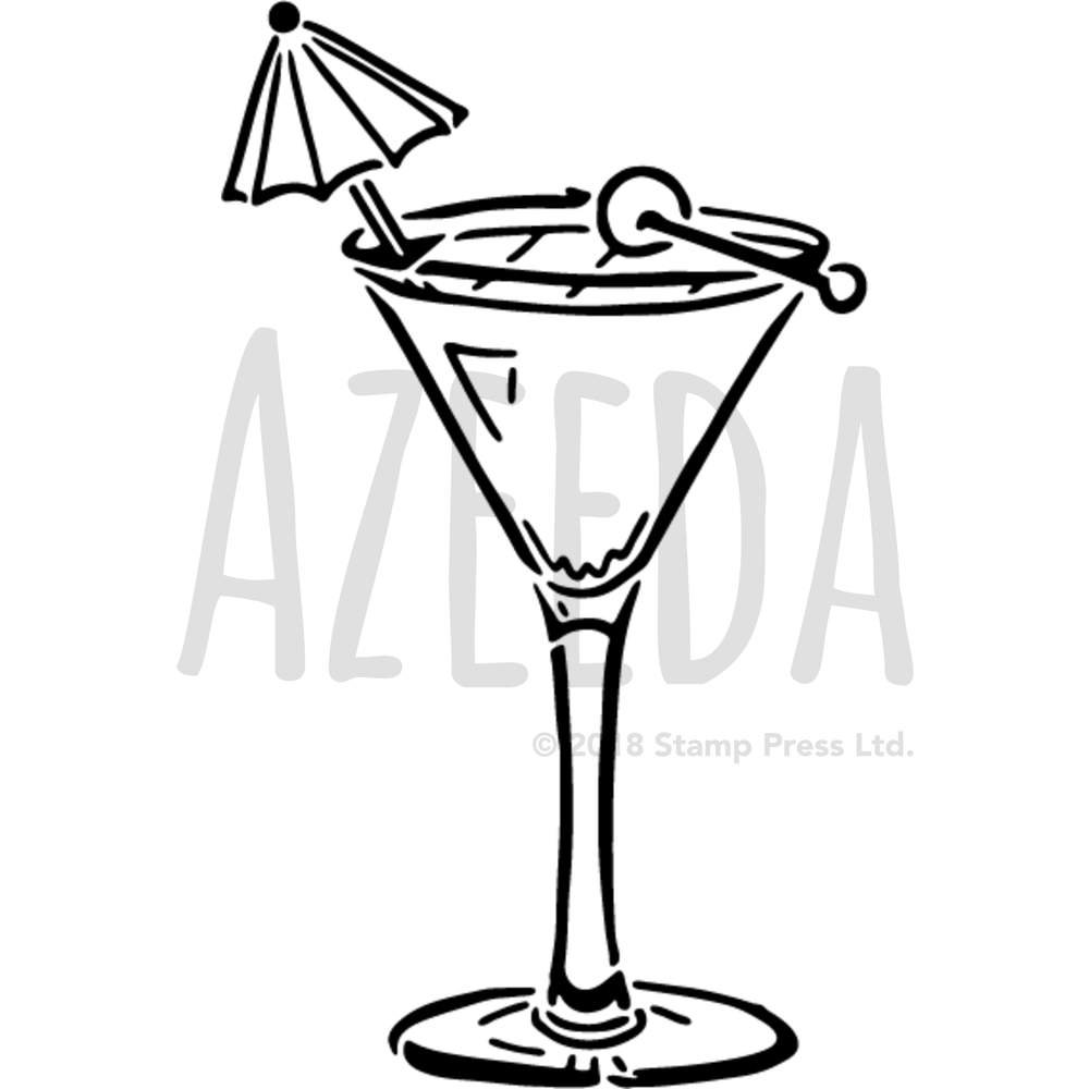 1000x1000 azeeda 'cocktail' wall stencil template