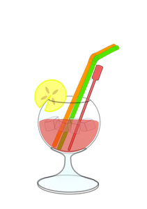 Cocktail Glass Drawing