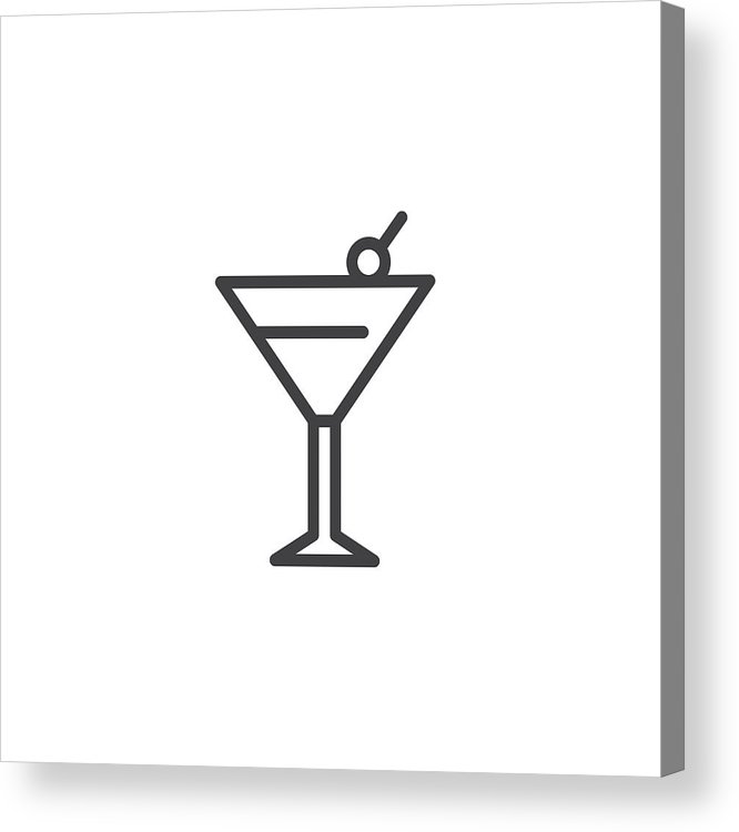 666x750 Margarita Cocktail Drink Outline Icon Acrylic Print