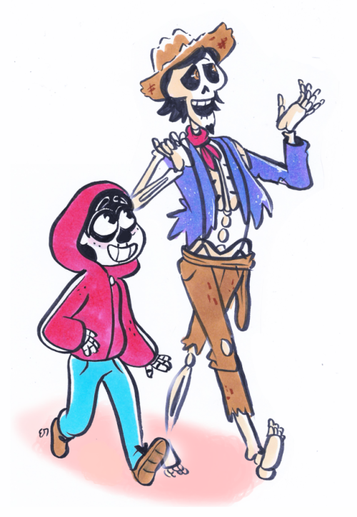 500x724 Hector And Miguel! Coco Drawing Cartoon Characters, Disney Fan