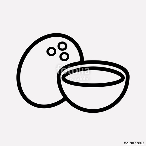 500x500 coconut icon line element vector illustration of coconut icon