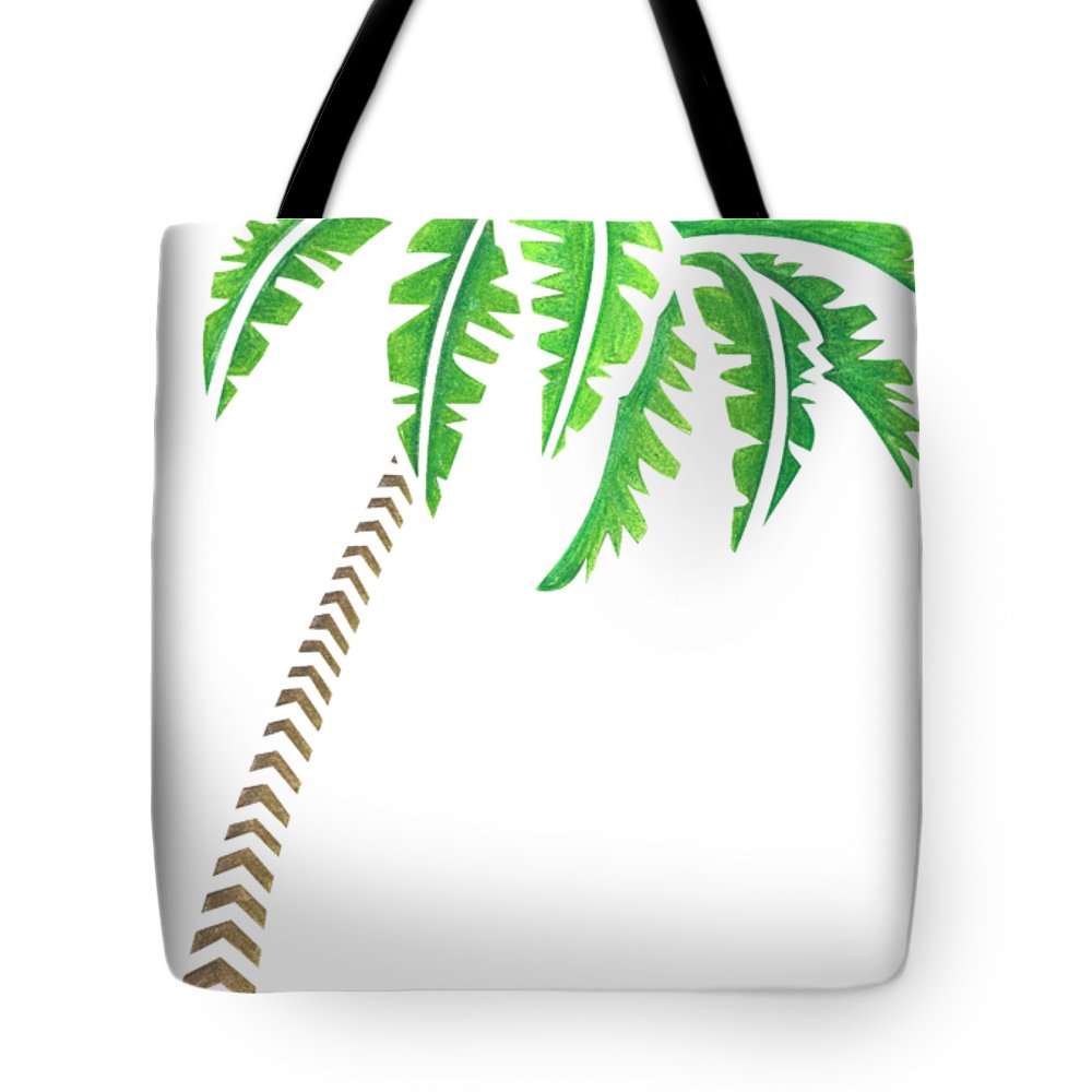 1000x1000 Tribal Coconut Palm Tree Tote Bag For Sale