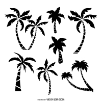 200x200 Coconut Palm Tree Free Vector Graphic Art Free Download