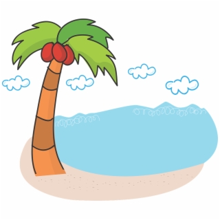 320x320 Hd Drawing Of Beach With Coconut Trees