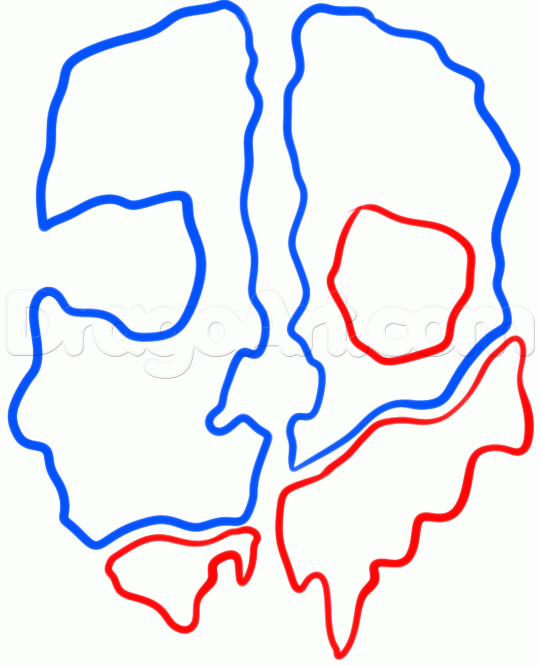 540x666 How To Draw Call Of Duty Ghosts Logo, Step