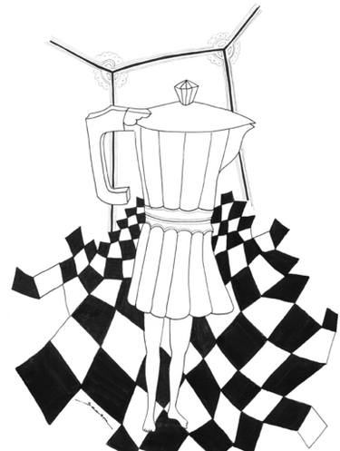 375x497 Coffee Maker Drawing