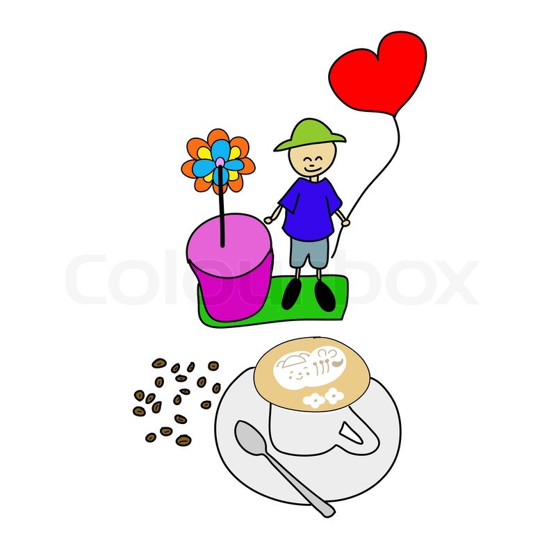 800x800 Coffee Timecartoon Bee Drawing On Stock Vector Colourbox
