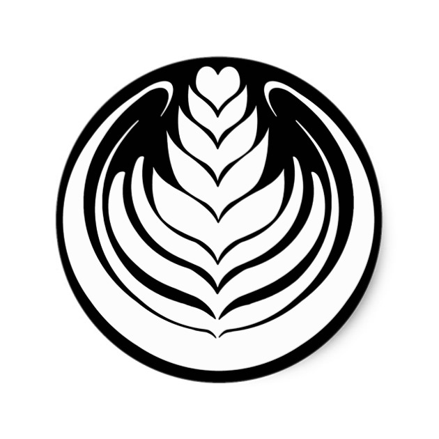 630x630 Latte Art Tulip Classic Round Sticker Zazzle Ca