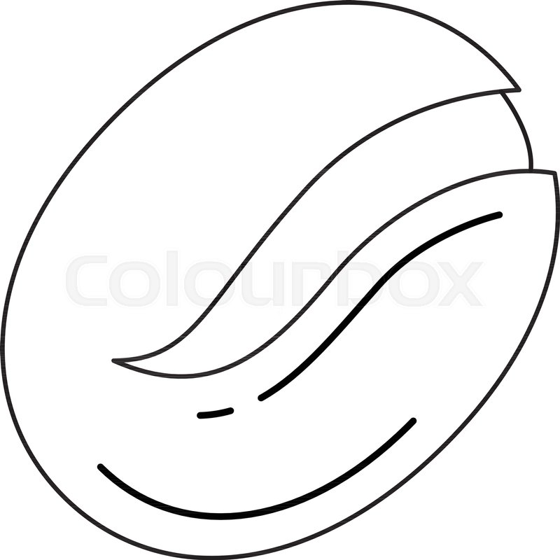 800x800 Coffee Bean Line Icon Isolated On Stock Vector Colourbox
