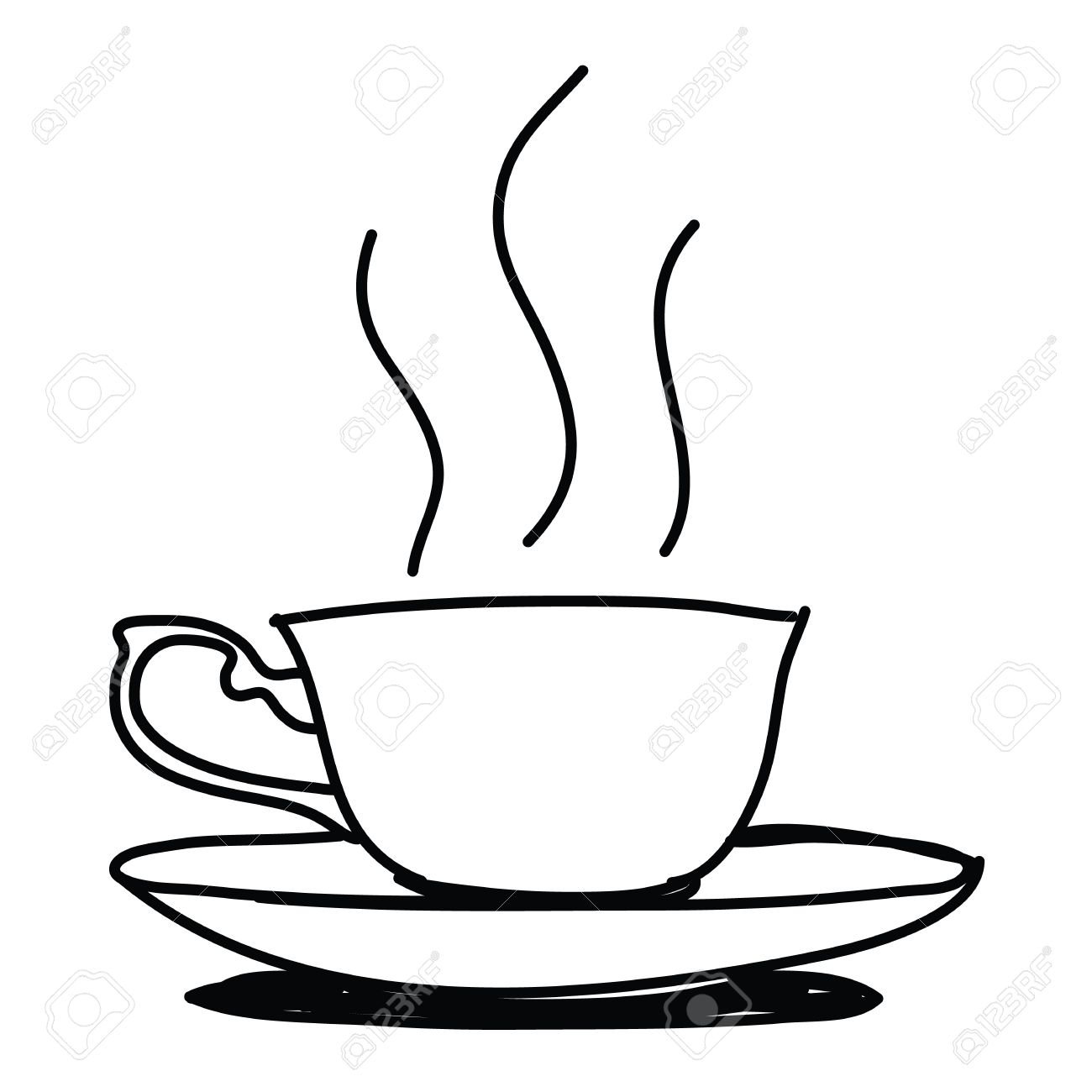 1300x1300 Collection Of 'coffee Cup Drawing' Download More Than Images