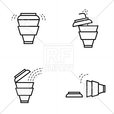 400x400 Coffee Cup Line Style Vector Image Of Icons And Emblems Iconmama