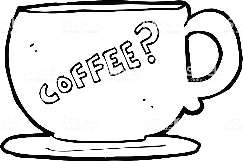 1024x677 Collection Of 'line Drawing Coffee Cup' Download More Than