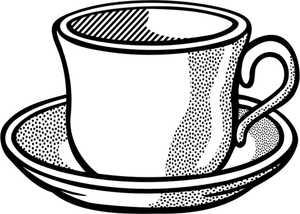 300x214 Coffee Cup Clip Art Black White