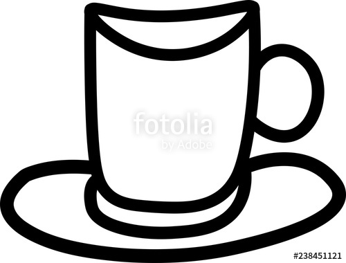 500x380 Coffee Doodle Drawing Vector Hand Drawn Sketch Illustration Stock