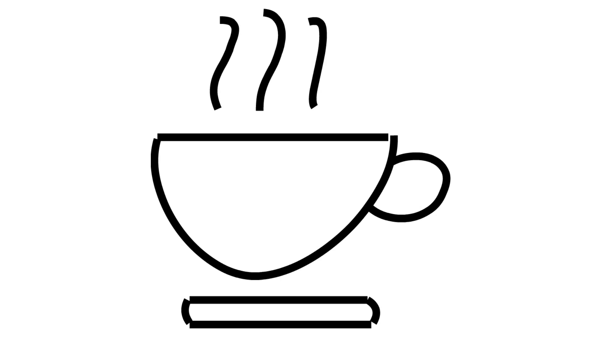 1920x1080 Coffee Tea Cup With Smoke Line Drawing Illustration Animation