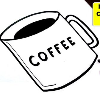 336x336 Coffee Mug Line Drawing Kawaii Easy Simple Tutorial Carmi Chaelinn