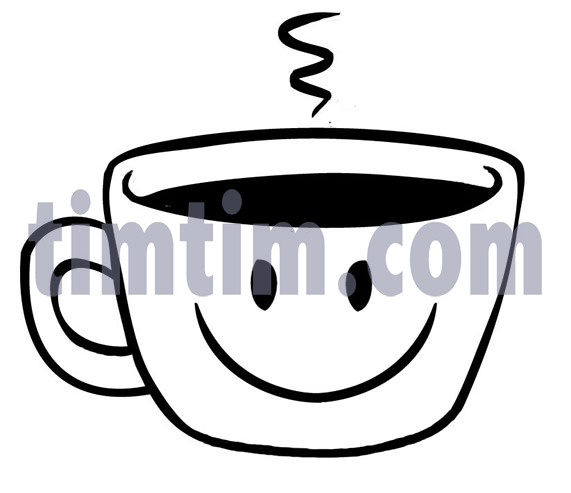 571x493 Free Drawing Of A Coffee Smiley Bw From The Category Cooking Food