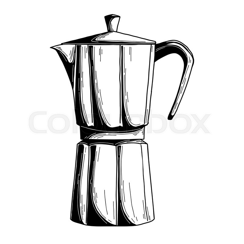 800x800 Sketch Coffee Maker Coffee Maker Stock Vector Colourbox