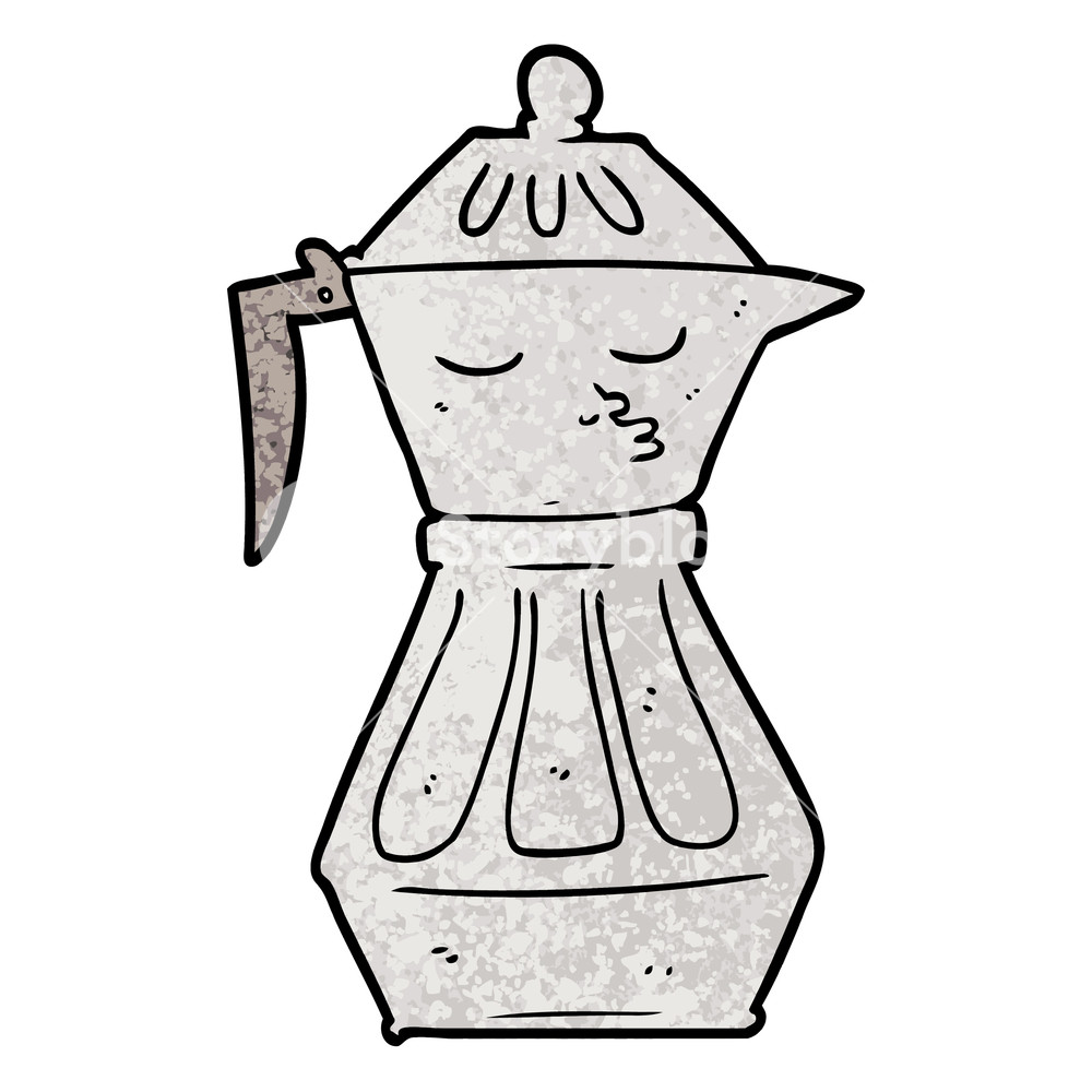 1000x1000 Cartoon Coffee Pot Royalty Free Stock Image