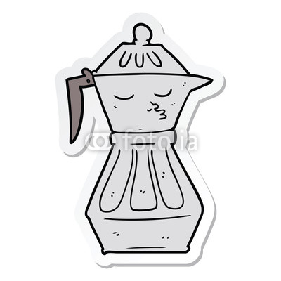 400x400 sticker of a cartoon coffee pot buy photos ap images detailview